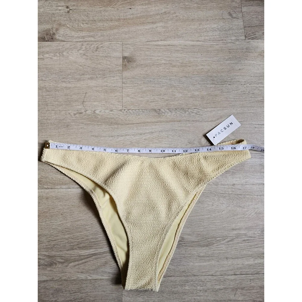 PACSUN SWIM ECO YELLOW BIKINI BOTTOM NWT SIZE XL - Picture 4 of 6